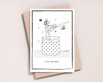 I Love you Honey_Valentines Day Card