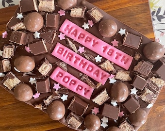 Verjaardagsplaat chocolade