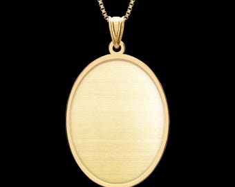 Colgante ovalado con monograma personalizado / Joyería grabada personalizada