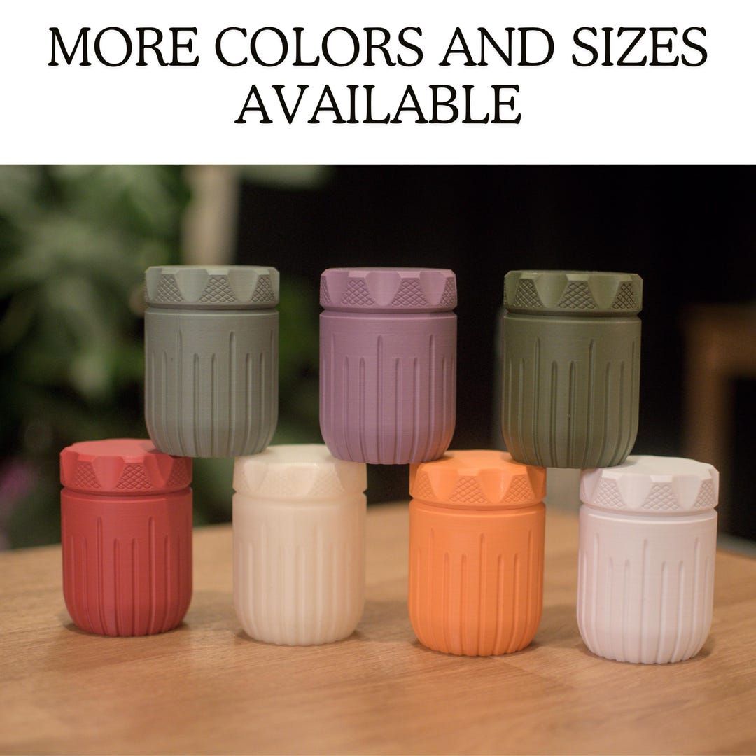 Travel Sized - Pill Bottles - Colorful and Pocketable - Stash Jar ...