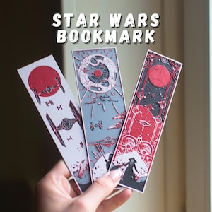 Marcadores de Star Wars / Diseños de TIE Fighter y Estrella de la Muerte / Set de marcapáginas de ciencia ficción / Regalos de Star Wars para fans / Opciones individuales o en paquete disponibles