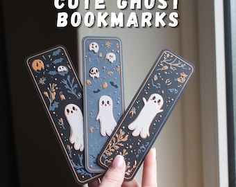 Cute Ghost Bookmarks - Spooky Ghost Bookmarks for Readers - Adorable for Book Lovers, Halloween Gifts, and Stationery Lovers