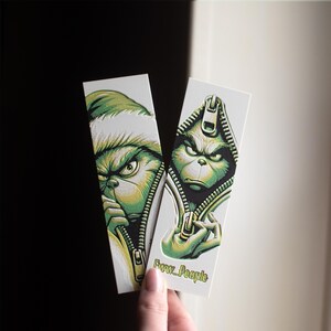 Grinch Lesezeichen | Lustiges Weihnachts Lesezeichen | Eww Menschen Grinch Geschenk | Weihnachtsgeschenk | Buchliebhaber Geschenk | Urlaub Lese Accessoire