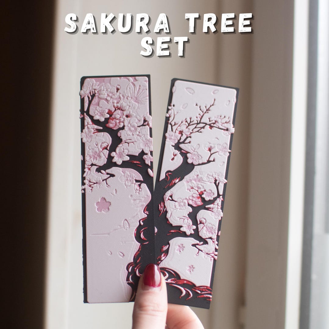 Sakura Tree Bookmarks | Cherry Blossom Bookmark Set for Book Lovers ...