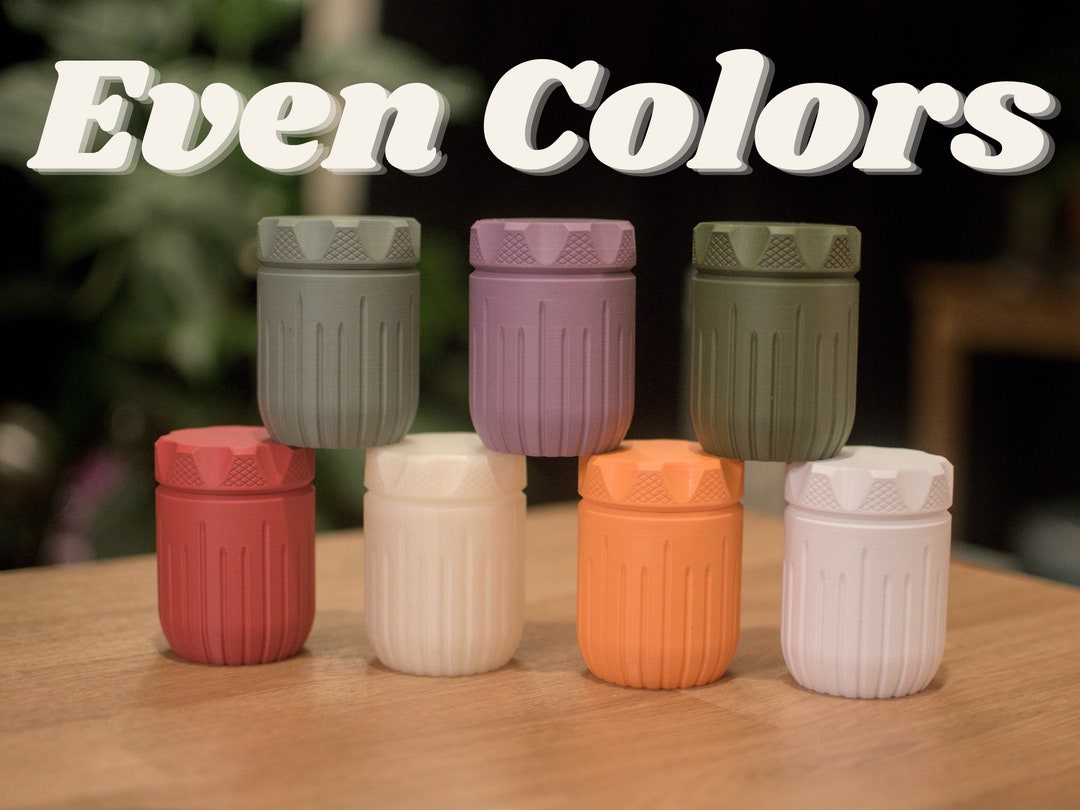Travel Sized Pill Bottles Colorful and Pocketable Stash Jar Threaded ...