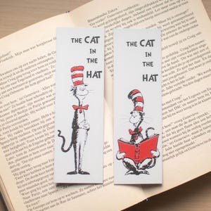 "Dr. Seuss Lesezeichen ""Die Katze mit dem Hut"" - Geschenk für Leseratten, Buchliebhaber Accessoire, Geschenk für Lehrer, Leseandenken, Geschenk für Kinder und Erwachsene."