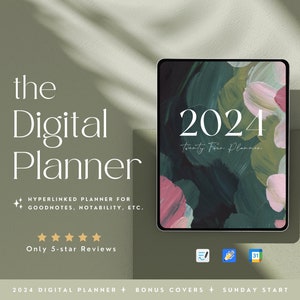 2024 Digital Planner, iPad Planner, GoodNotes Planner, Minimalist Planner, Daily, Weekly, Monthly, Aesthetic Digital Planner