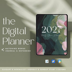 2026 2027 Digital Planner, Mid Year Planner, Daily Planner, Goodnotes Planner, Minimalist Planner, Ipad Planner, Hyperlinked Planner