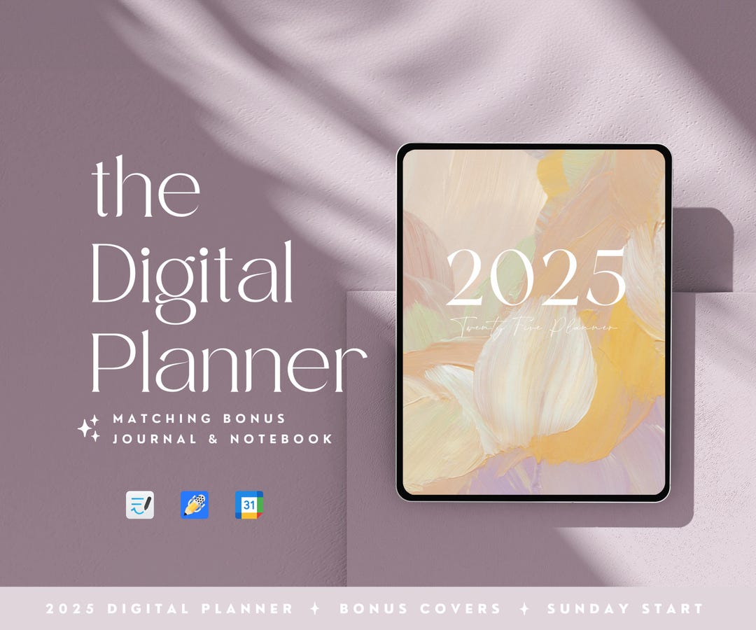 2025 Digital Planner, Minimalist Digital Planner, iPad Planner ...