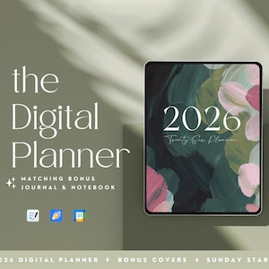 2026 Digitaler Planer, Minimalistischer Digitaler Planer, iPad Planer, GoodNotes Planer, Täglich, Wöchentlich, Monatlich, Ästhetischer Digitaler Planer