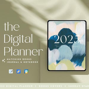 2025 Digital Planner, Minimalist Digital Planner, iPad Planner, GoodNotes Planner, Daily, Weekly, Monthly, Aesthetic Digital Planner
