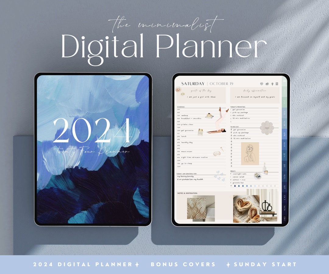 2024 Digital Planner, Minimalist Digital Planner, iPad Planner ...