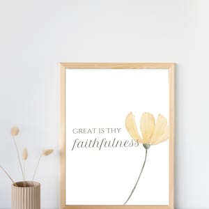8.5X11 Great Is Thy Faithfulness Wall Art