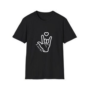 ASL shirt, I love you shirt, Black shirt unisex, Sign language shirt