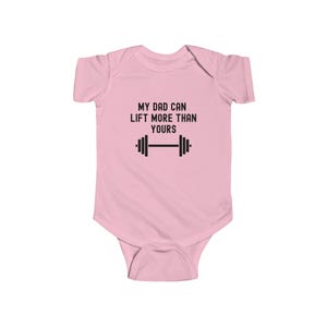 Baby Gym clothes, Bodybuilding Baby Outfit, Funny Weightlifting Baby Clothes, Workout Dad Gift, Gym Lover Baby Apparel image 5