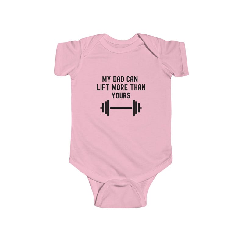 Baby Gym clothes, Bodybuilding Baby Outfit, Funny Weightlifting Baby Clothes, Workout Dad Gift, Gym Lover Baby Apparel image 5