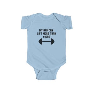 Baby Gym clothes, Bodybuilding Baby Outfit, Funny Weightlifting Baby Clothes, Workout Dad Gift, Gym Lover Baby Apparel image 4