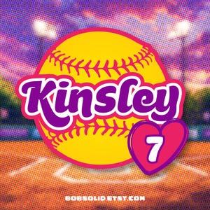 Personalized Softball Helmet Sticker: Custom Name & Number, Weatherproof Vinyl