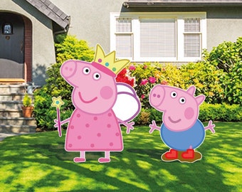 Pig Cutout and Yard Sign