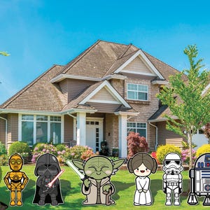 Droïdes Star Wars Yard – Décoration Jardin En Plastique Blanc – Occasion
