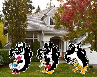 Mickey and Friends Ghost Halloween Cutout and Yard Sign