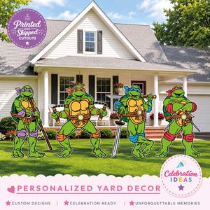 Turtles Birthday Cutout and Yard Sign