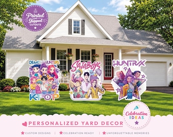 Kpop Birthday party decorations cutouts and yard sign