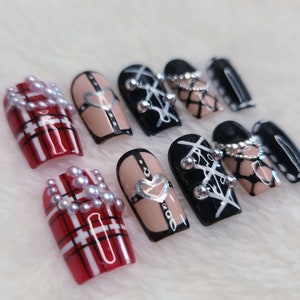 TXT Chasing That Feeling Press On Nails| TXT Inspired Nail Set | Kpop Inspired Nail Set | Shart Square Nail Set
