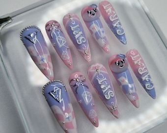 Seventeen Press on Nails | Seventeen Nail Inspo | Kpop Nails
