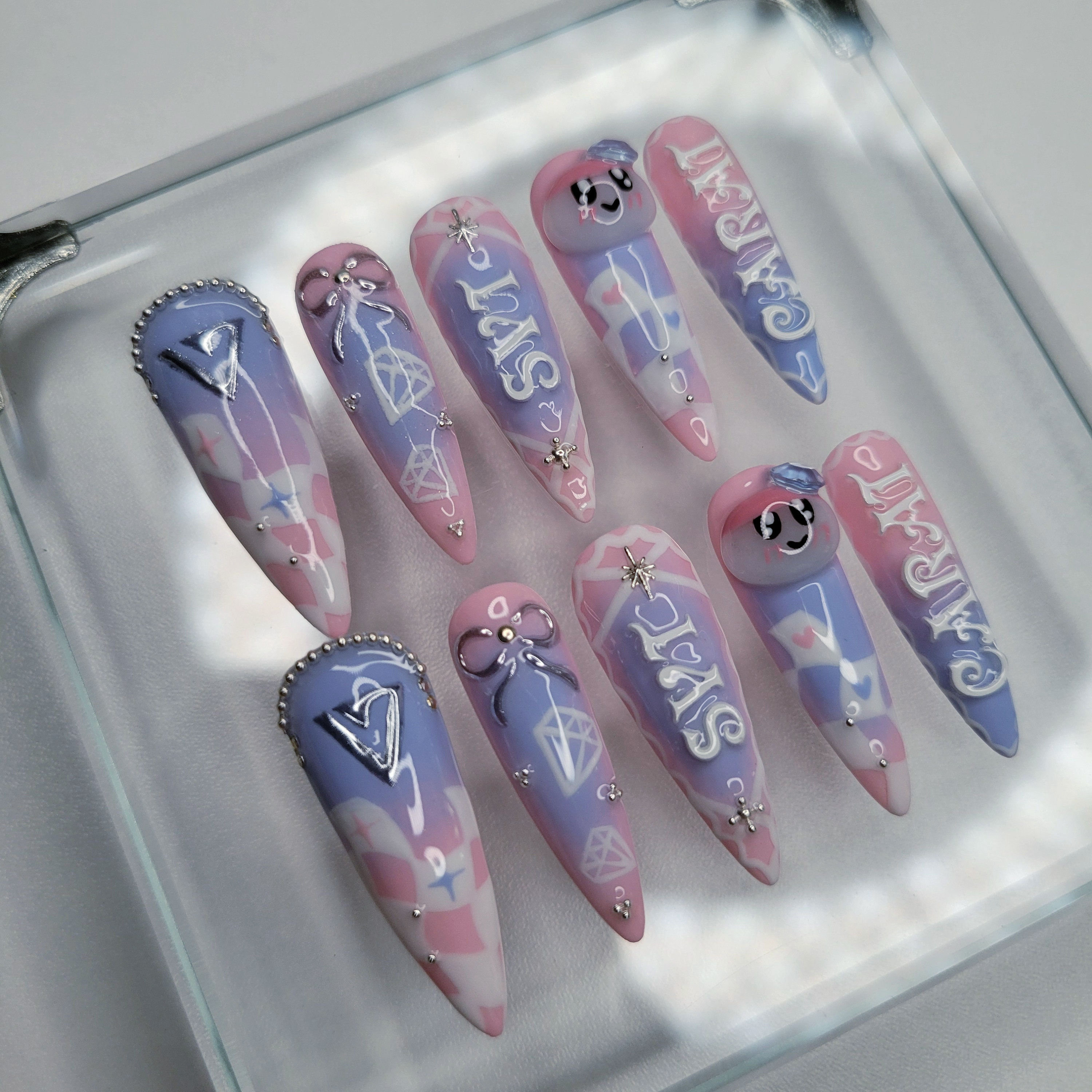 ANNAページ　ネイルパーツ　kpop TXT SEVENTEEN SEVENTEEN ネイルチップ ネイルチップ（つけ爪） Lunabell nail