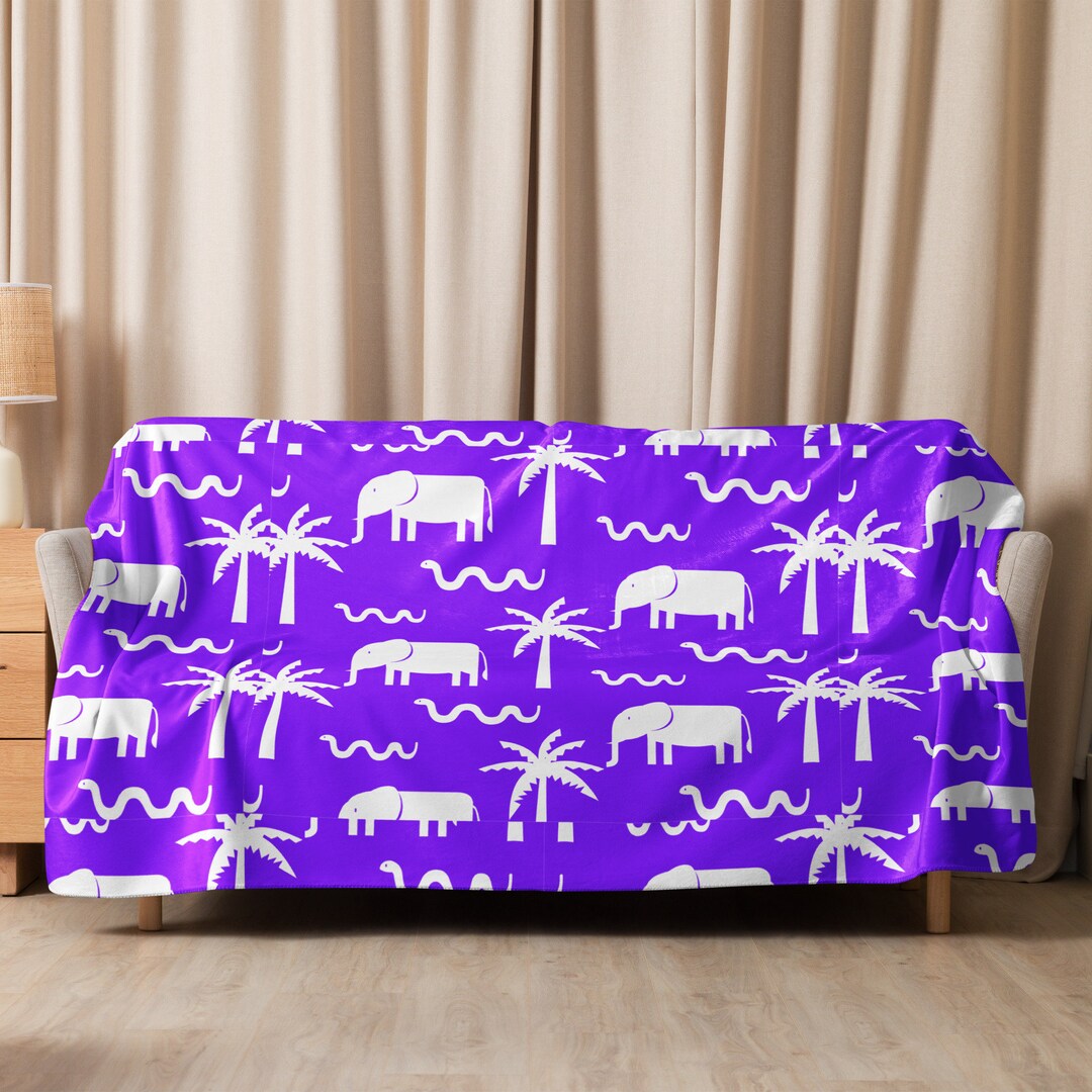 adorable-safari-sherpa-blanket-jungle-theme-fleece-blanket-etsy