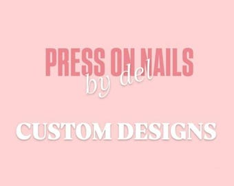 Custom designs press on nails, set of 10 square almond round coffin nails, long medium short nails, press on nails,nails, false nails
