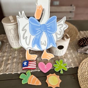 Porch Goose Handmade White Birch Wooden Door Hanger