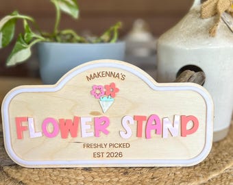 Personalized Kids Play Sign | Custom Pretend Play Shop Sign | Playroom Deco