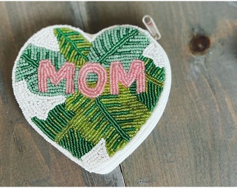 Monedero con cuentas y semillas de palma para mamá, regalo para el Día de la Madre