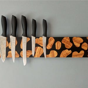 Magnetic Epoxy Knife Holder, Olive Wood Knife Holder,Epoxy Knife Block, Knife Block, Magnetic Knife Rack,Housewarming Gifts,Anniversary Gift