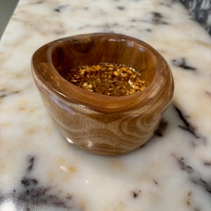 California Sycamore Tree Hand-carved Wooden &quot;Catch-All&quot; Dish With Resin and Gold Flake Decorative Bottom