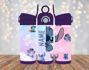Disney Stitch Stainless Steel Tumbler, Flip Top 12oz