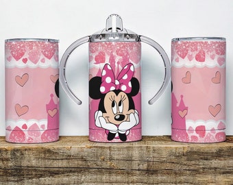 Vaso con boquilla de Minnie Mouse, vaso Disney de 12 oz