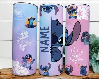 Custom Disney Stitch 20oz Tumbler, Personalized Gift