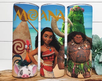 Vaso delgado de 20 oz de Disney Moana, regalo para niños