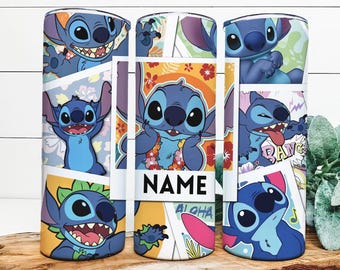 Custom Disney Stitch 20oz Tumbler, Personalized Gift