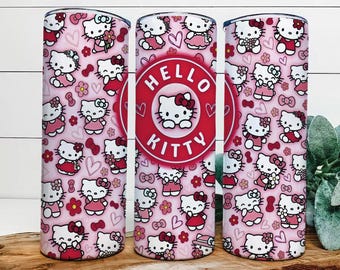 Kitty Tumbler: 20oz Stainless Steel Cup with Straw