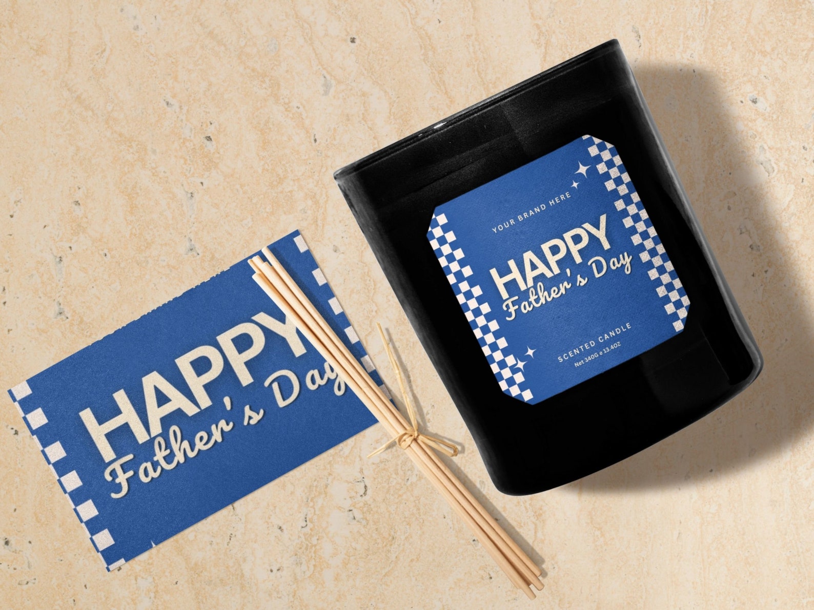 Personalised Father's Day Candle Label Sticker – Photo Customizable, Yankee Candle Style #167