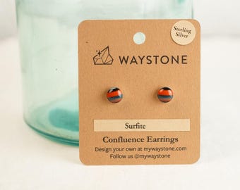 Sterling Silver Petite Confluence Earrings - Ocean Rust Surfite