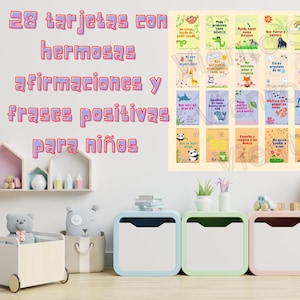 28 Tarjetas con hermosas Afirmaciones para disfrutar con tus niños- Para Apoyar el Autoestima, la Confianza e la Inteligencia Emocional