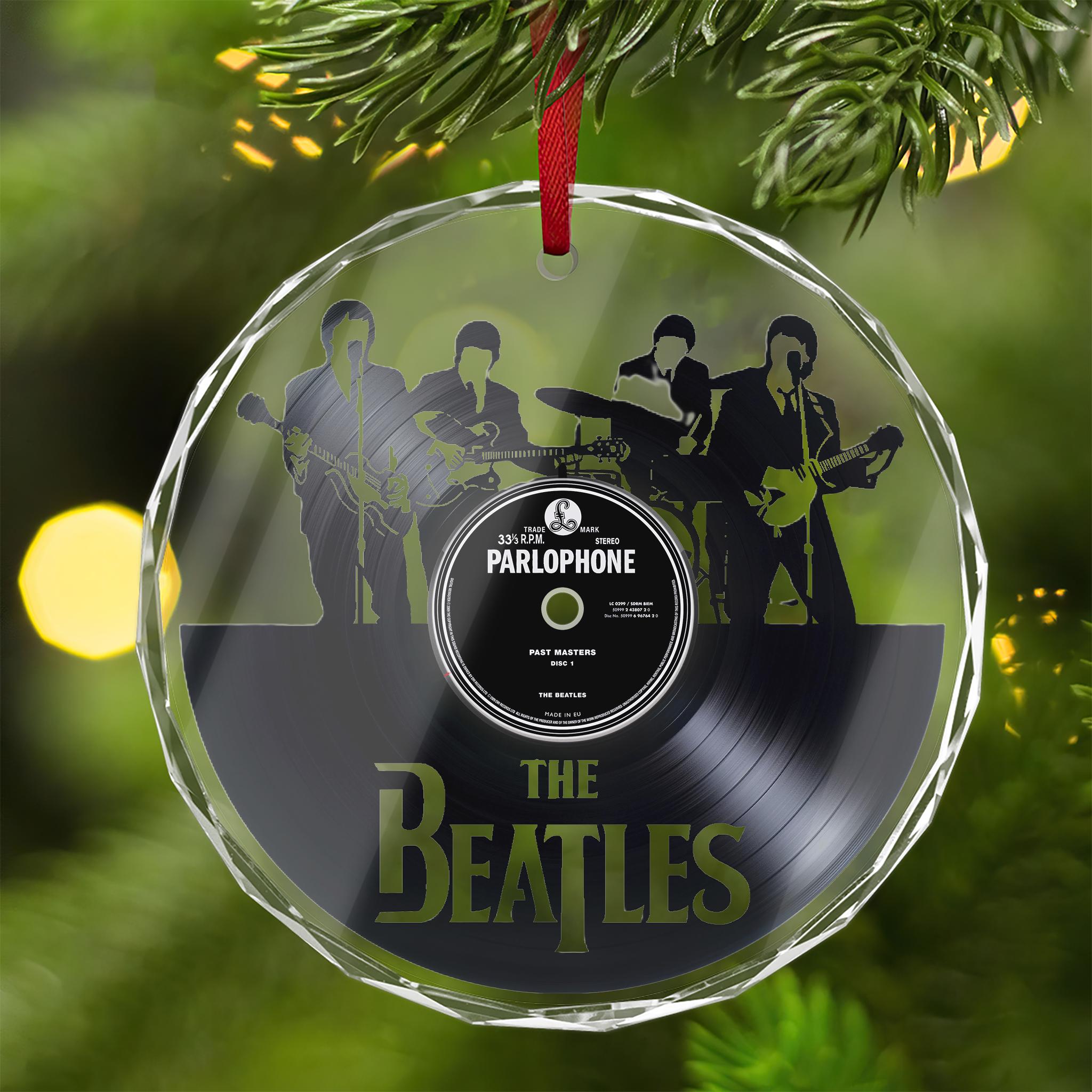 Discover The Beatles Phonograph Record Vinyl Ornament | Glass Decor | Christmas Ornament | Beatles Gift