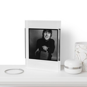 John Lennon UFO Detector Photo Block | Unique Beatles Art | Iconic Art John Lennon | Retro Photo Beatles Fans |  Unique John Lennon Decor