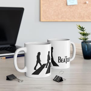 The Beatles Abbey Road Mug | The Beatles Crosswalk Mug | Abbey Road Design | Beatles Mug | Abbey Road Crosswalk Photo Gift | Beatles Vintage