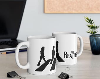 The Beatles Abbey Road Mug | The Beatles Crosswalk Mug | Abbey Road Design | Beatles Mug | Abbey Road Crosswalk Photo Gift | Beatles Vintage